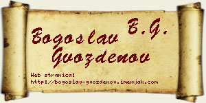 Bogoslav Gvozdenov vizit kartica